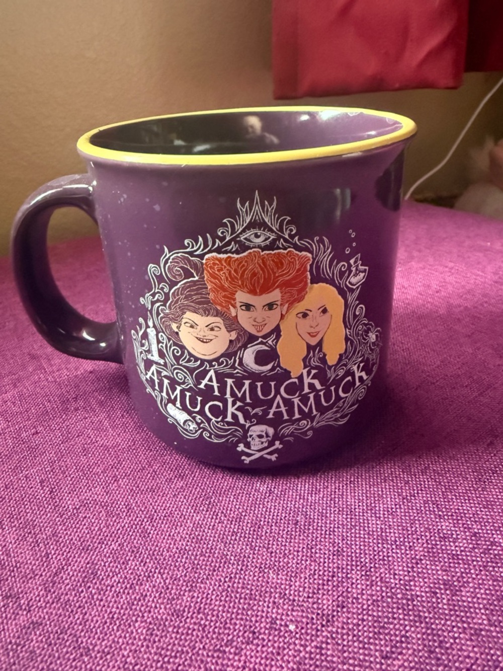 Hocus Pocus Purple 'Amuck Amuck Amuck' Decorative Ceramic Mug